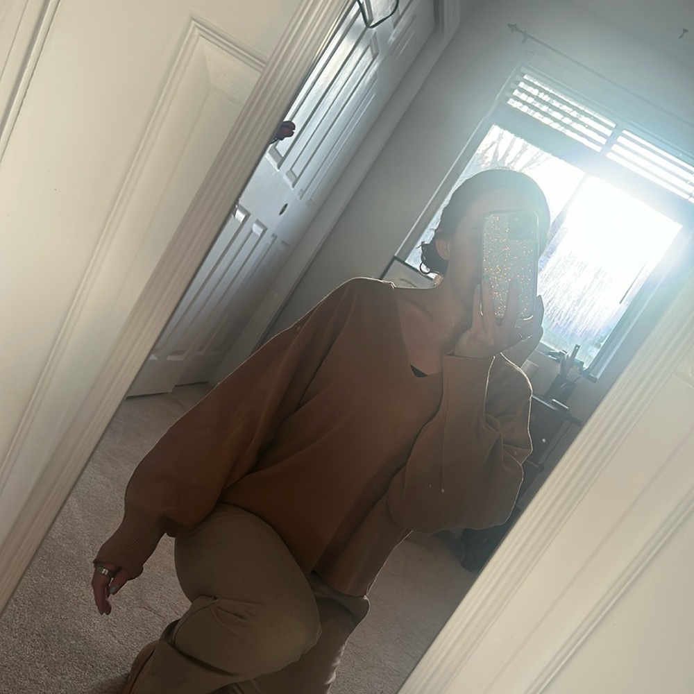 Ann Taylor Factory, large dark beige sweater!